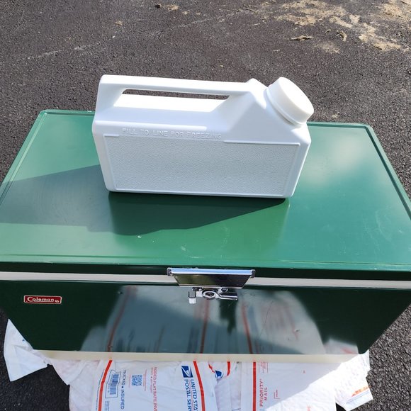 Vintage Coleman Colossal Metal Cooler 20 Gallon Snow-Lite Ice Chest inserts ONLY - Picture 6 of 7